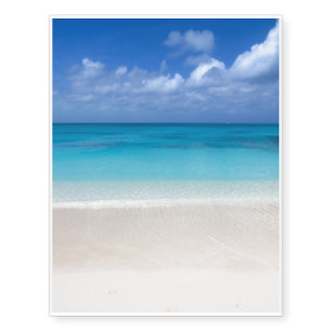 Leeward Beach Turks and Caicos Photo Temporary Tattoos