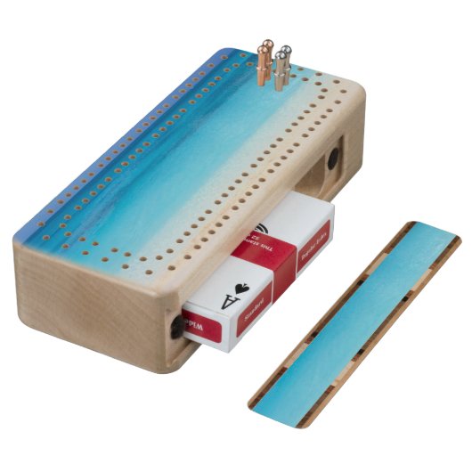 Leeward Beach | Turks and Caicos Photo Wood Cribbage Board (Angled)