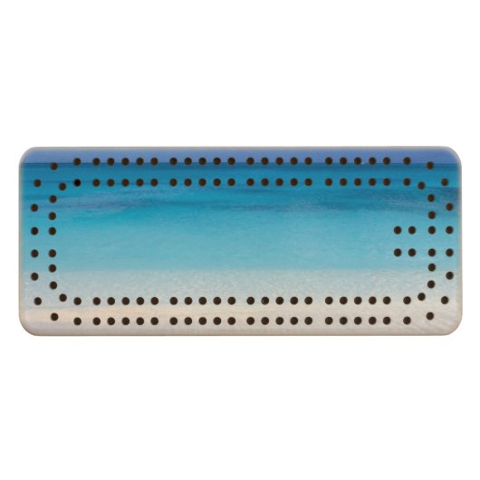 Leeward Beach | Turks and Caicos Photo Wood Cribbage Board (Front (Horizontal))