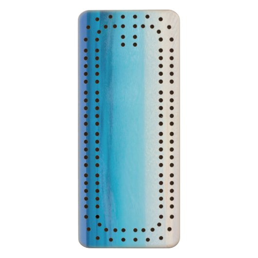 Leeward Beach | Turks and Caicos Photo Wood Cribbage Board (Front Vertical)