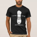 Lefse Day In America tee shirt, black and white