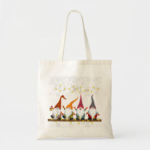 Lefse making rolling team gnome xmas merry christm tote bag
