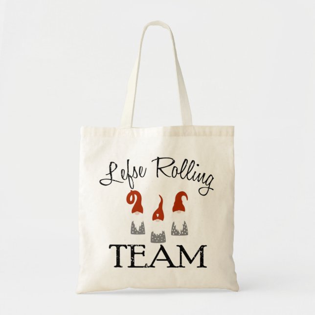 Lefse rolling team christmas costume s girl tote bag (Front)