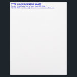 Left Aligned Blue Plain Texts Heading of Letterhead<br><div class="desc">Simple and plain texts designs are often easy to understand and remember. Plain texts design heading of letterhead that you can customize to advertise your business or to promote your brand name to customers or clients. Customizable office supply that you can use to build brand name awareness. Design on the...</div>