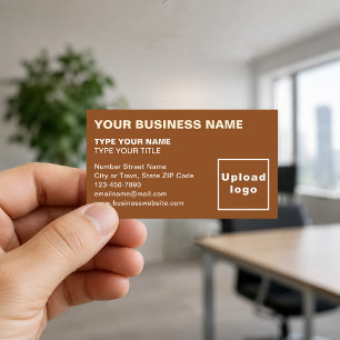 Left-Aligned Brown Business Cards