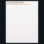 Left Aligned Brown Plain Texts Heading of Letterhead<br><div class="desc">Simple and plain texts designs are often easy to understand and remember. Plain texts design heading of letterhead that you can customize to advertise your business or to promote your brand name to customers or clients. Customizable office supply that you can use to build brand name awareness. Design on the...</div>