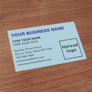 Left Aligned Light Blue Business Card