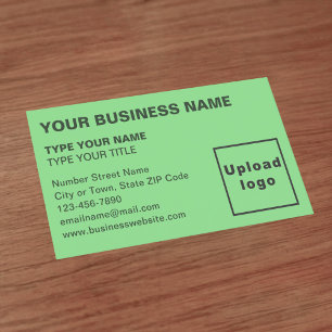 Left Aligned Light Green Business Card