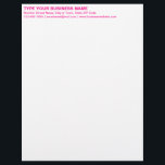 Left Aligned Pink Plain Texts on Heading of Letterhead<br><div class="desc">Simple and plain texts designs are often easy to understand and remember. Plain texts design heading of letterhead that you can customize to advertise your business or to promote your brand name to customers or clients. Customizable office supply that you can use to build brand name awareness. Design on the...</div>