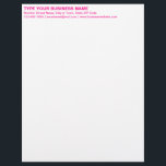 Left Aligned Pink Plain Texts on Heading of Letterhead<br><div class="desc">Simple and plain texts designs are often easy to understand and remember. Plain texts design heading of letterhead that you can customize to advertise your business or to promote your brand name to customers or clients. Customizable office supply that you can use to build brand name awareness. Design on the...</div>