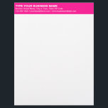 Left Aligned Plain Texts on Pink Heading of Letterhead<br><div class="desc">Simple and plain texts designs are often easy to understand and remember. Plain texts design heading of letterhead that you can customize to advertise your business or to promote your brand name to customers or clients. Customizable office supply that you can use to build brand name awareness. Design on the...</div>