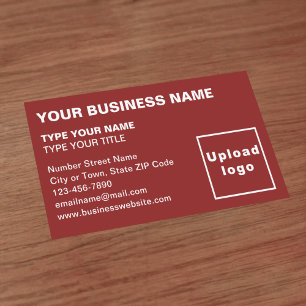 Left Aligned Red Business Card
