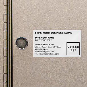 Left Aligned Style White Magnetic Business Card