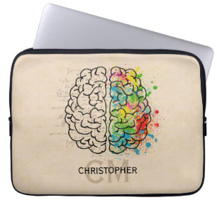 Left And Right Human Brain Personalize Laptop Sleeve