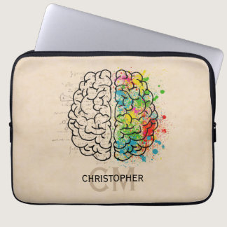 Left And Right Human Brain Personalize Laptop Sleeve