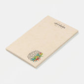 Left And Right Human Brain Personalize Monogram Post-it Notes (Angled)