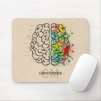 Left And Right Human Brain Personalize Mouse Pad