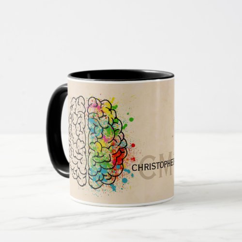 Left And Right Human Brain Personalize Mug
