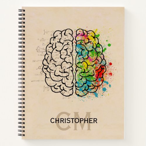 Left And Right Human Brain Personalize Notebook