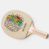 Left And Right Human Brain Personalize Ping Pong Paddle (Side)