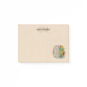 Left And Right Human Brain Personalize Post-it Notes