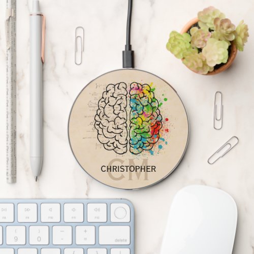 Left And Right Human Brain Personalize Wireless Charger