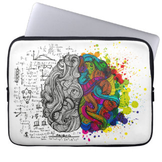 Left and right side of the brain laptop 13" sleeve