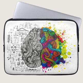 Left and right side of the brain laptop 13" sleeve