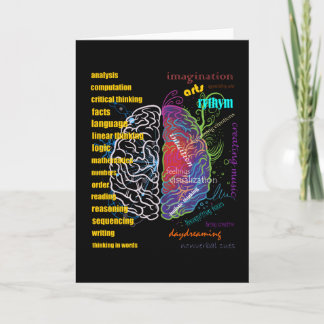 Left Brain Right Brain Hemispheres Card