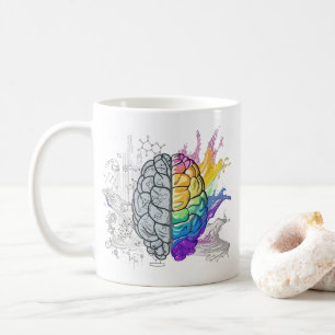 Left Brain vs Right Brain Creative Artwork Coffee Mug