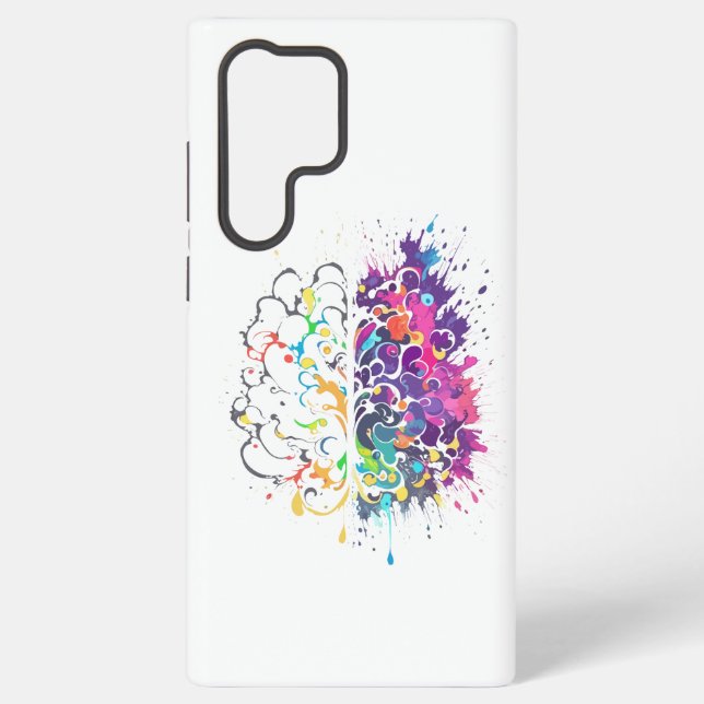 Left Brain vs Right Brain Creative Artwork Samsung Galaxy Case (Back)