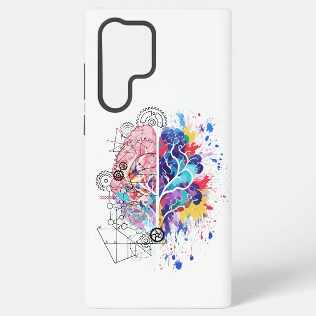 Left Brain vs Right Brain Creative Artwork Samsung Galaxy Case (Back)