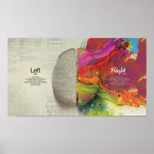 Left Brain vs Right Brain Poster