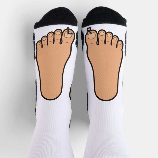 Left foot Right Foot Cartoon Style Socks (Top)