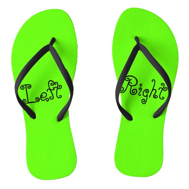 Left Foot Right Foot Flip Flops (Footbed)