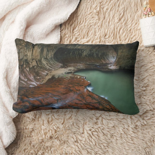 Left Fork | Zion National Park, Utah Lumbar Pillow (Blanket)