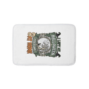 Left Halloween Costume Home Tree Cat Pumpkins_1 Bath Mat