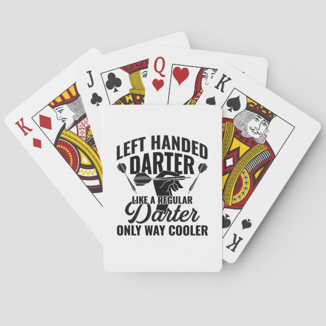 Left Handed Darter Poker Cards (Back)