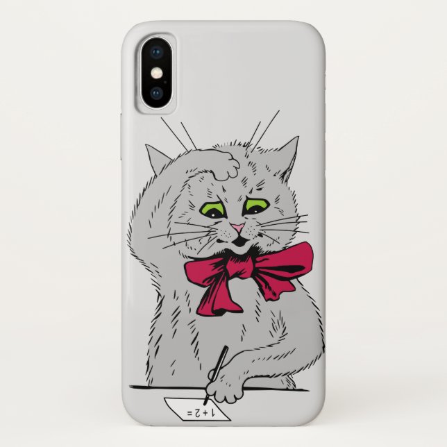 Left Handed Math Cat Case-Mate iPhone Case (Back)