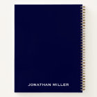 Left-Handed Navy Blue and White Personalized Name