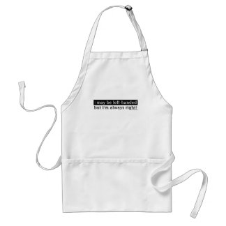 Left-handed people adult apron
