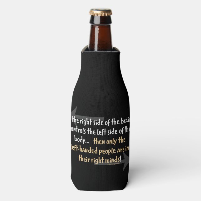 Left-handed people bottle cooler (Bottle Front)
