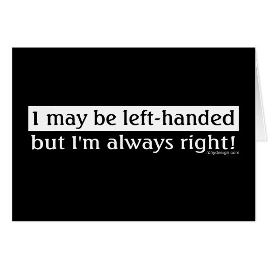 Left-handed people cards (Front Horizontal)
