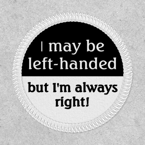 Left_handed people Humor Patch