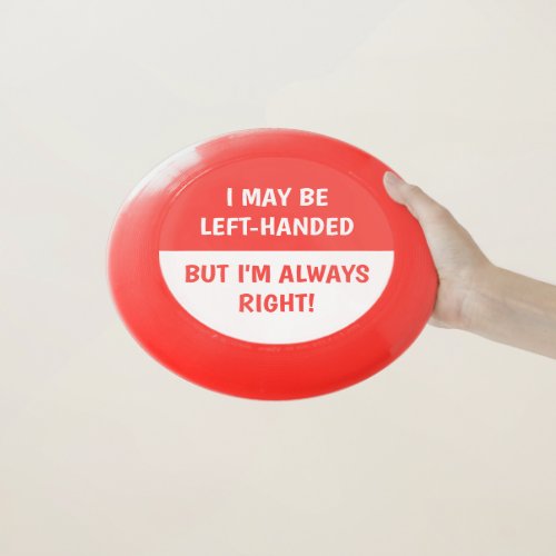 Left_handed people Humor  RED Wham_O Frisbee