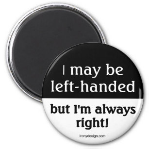 Left-handed people magnet