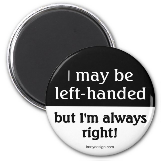 Left-handed people magnet (Front)