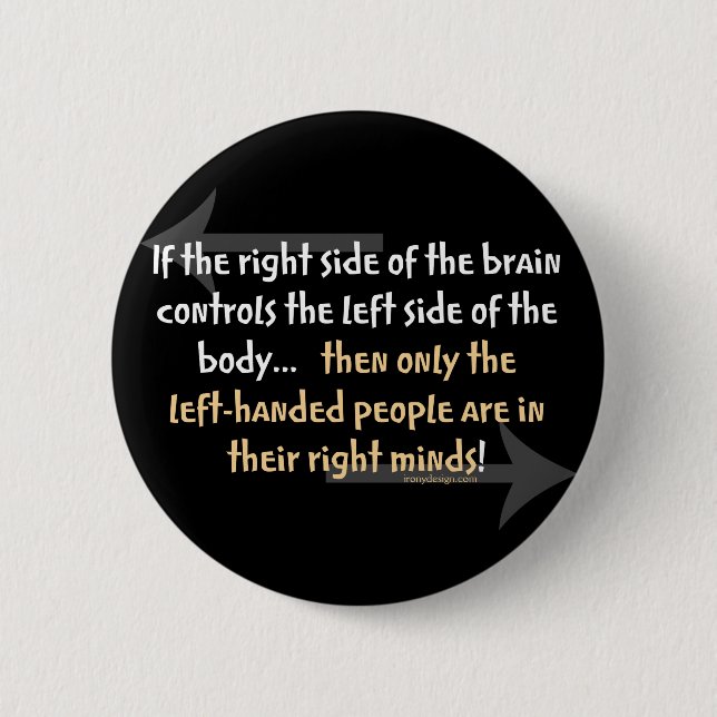 Left-handed people pinback button (Front)