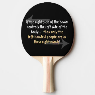 Left-handed people ping pong paddle