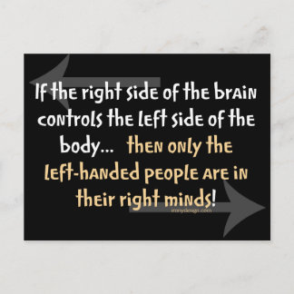 Left-handed people postcard